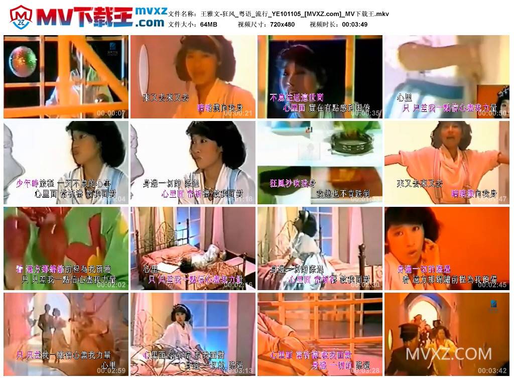 王雅文-狂风_粤语_流行_YE101105